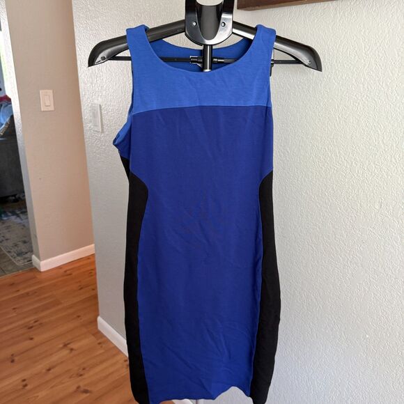 A Pea in the Pod Maternity Pregnancy Cocktail Body Con Dress Color Block M - Picture 1 of 4